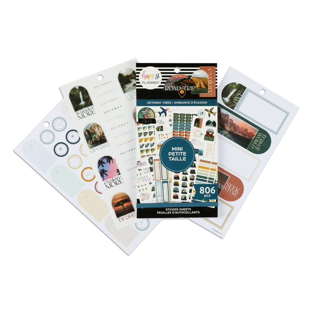 Sticker Mps Mini Note Value Pack Stickers - Getaway Vibes - Mini – Happy Planner