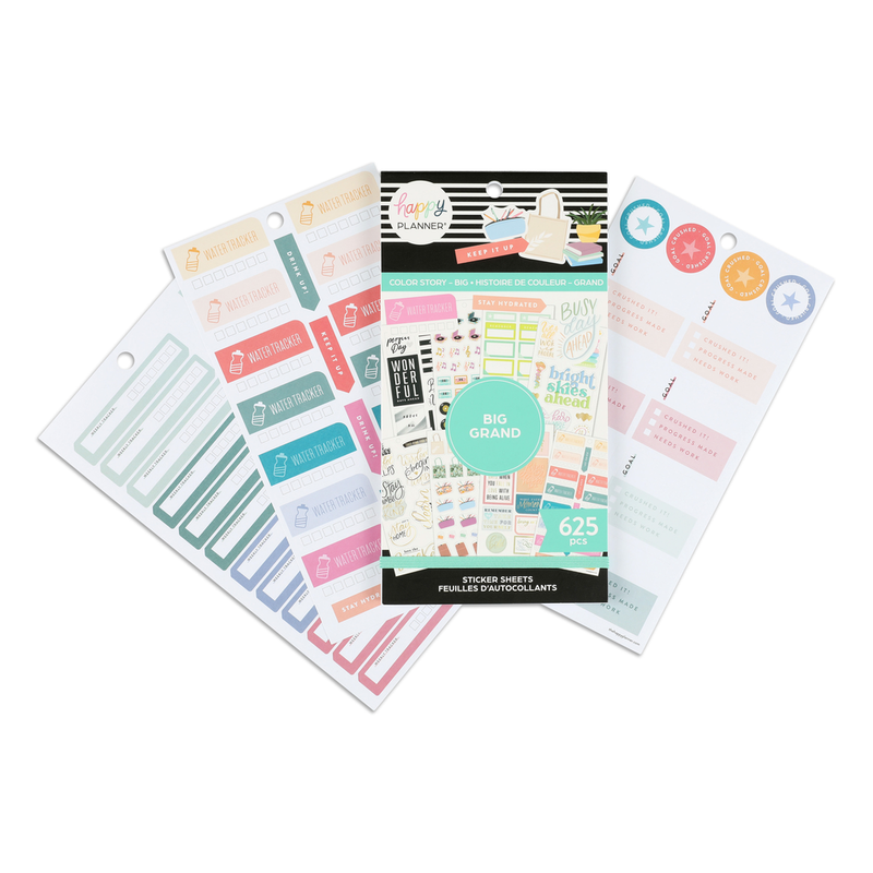 Adding Value Stickers Colorful Boxes Big Value Sticker Pack - Color Story - BIG – Happy Planner