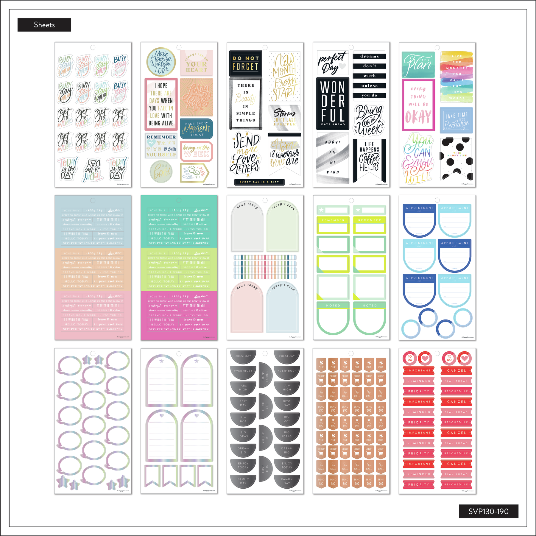 Color Sticker Package Colorful Boxes Big Value Sticker Pack - Color Story - BIG – Happy Planner