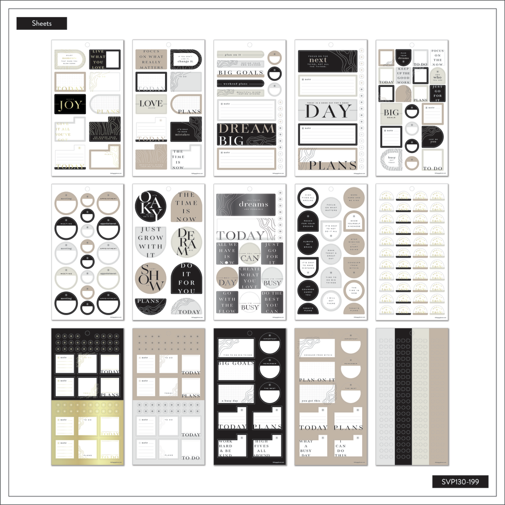 Sticker Mps Mini Note Modern Months - Value Pack Stickers - Mini – Happy Planner