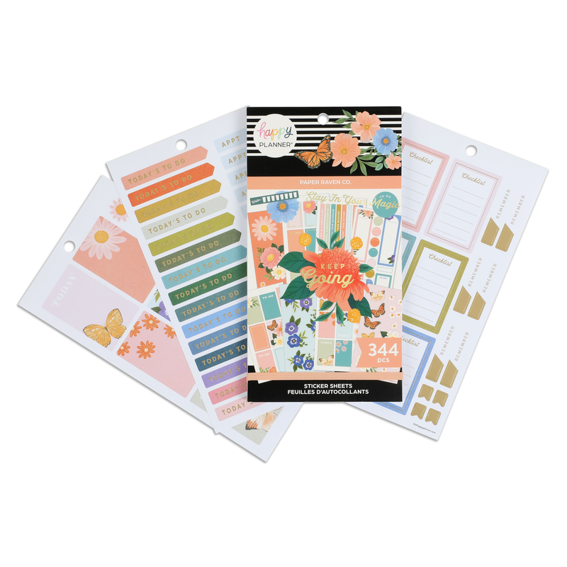 Happy Planner x Paper Raven Co. Value Pack Stickers - Bright Florals