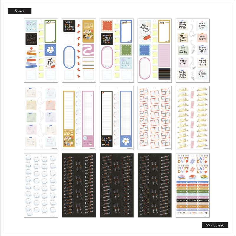 Teacher Notes - Value Pack Stickers