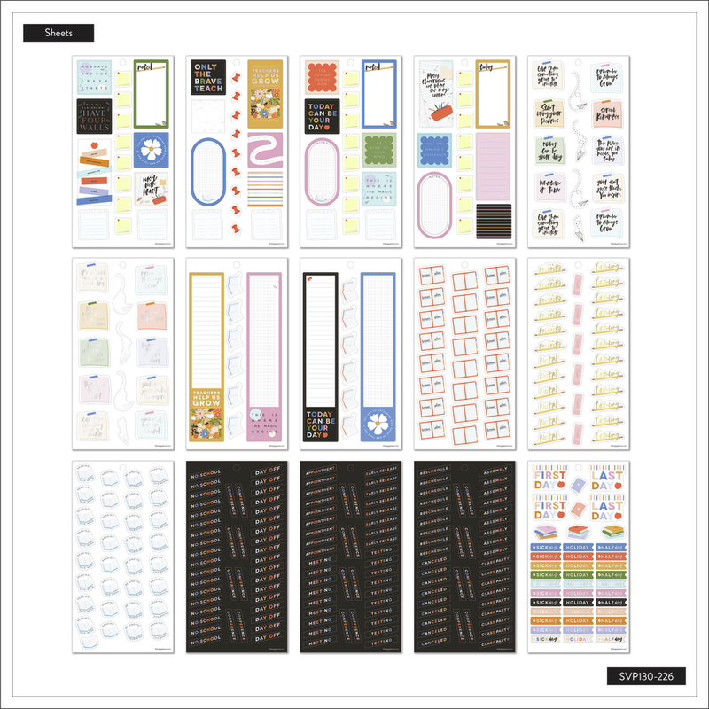 Teacher Notes - Value Pack Stickers – Happy Planner