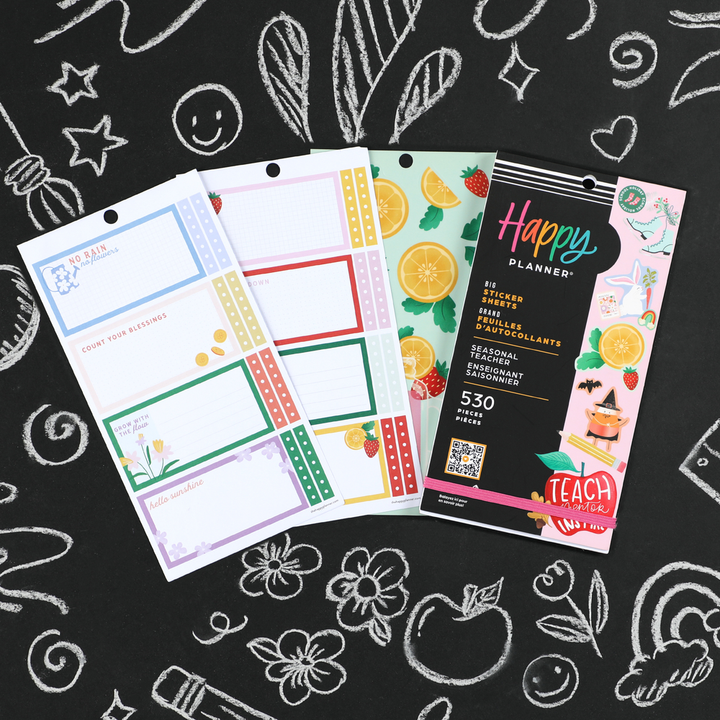 Brand New The Happy Planner Teacher / School Sticker outlet Book Value Pack Bundle Set