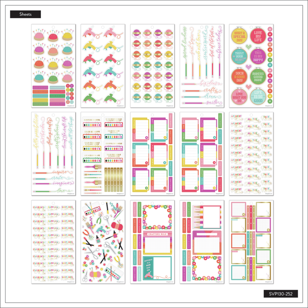Planner Sticker Value Pack, Mini Icons, 1508 Pieces, by The Happy Planner,  Paper 