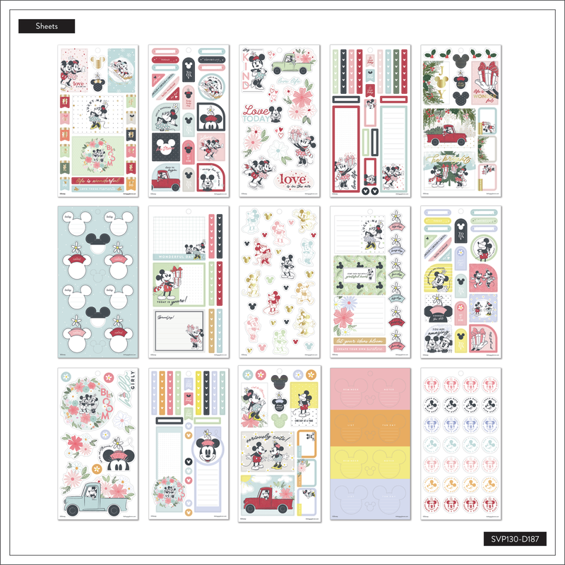 Happy Planner Stickers - Minnie Mouse stickers, clear background