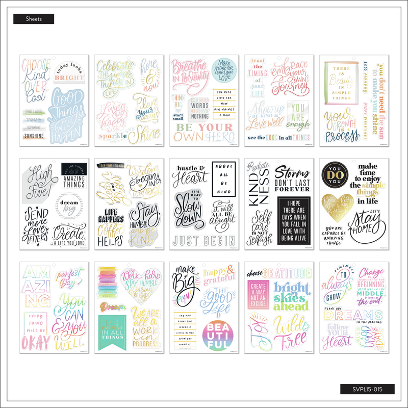 Large Value Pack Stickers - Essential Quotes