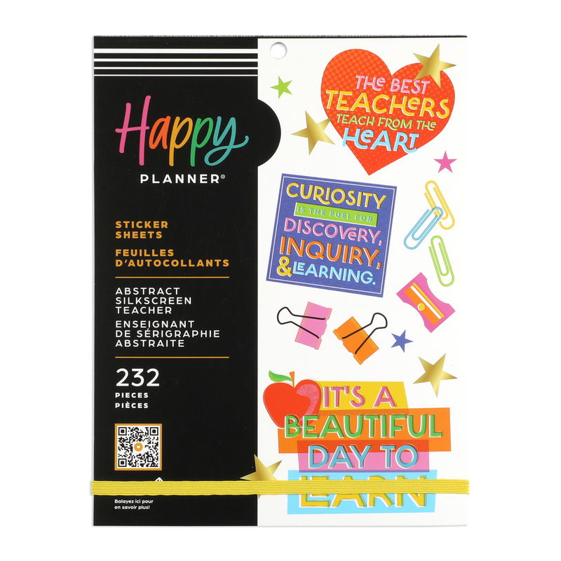 Abstract Silkscreen Teacher - Large Value Pack Stickers