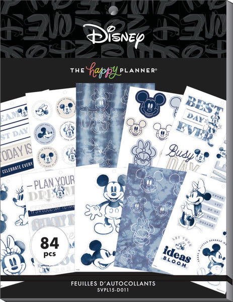 Disney© Mickey Mouse & Minnie Mouse Indigo Large Value Pack Stickers –  Happy Planner