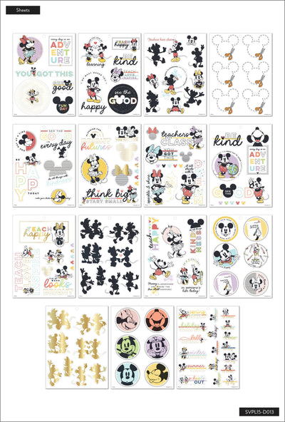 Disney© Mickey Mouse & Minnie Mouse Whimsy Wonders Teacher Large Value Pack Stickers