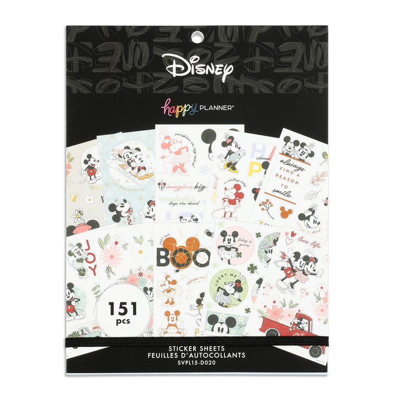 The Happy Planner Disney Mickey Mouse & Minnie Mouse Farmhouse Value Pack Stickers
