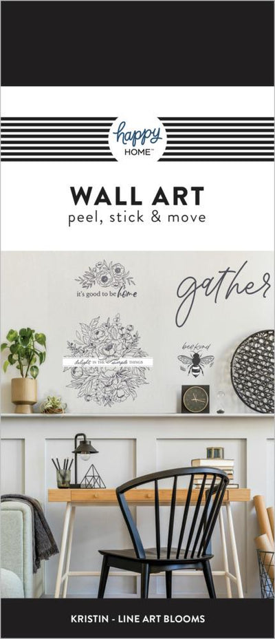 Wall Decals - Kristin Line Art Blooms