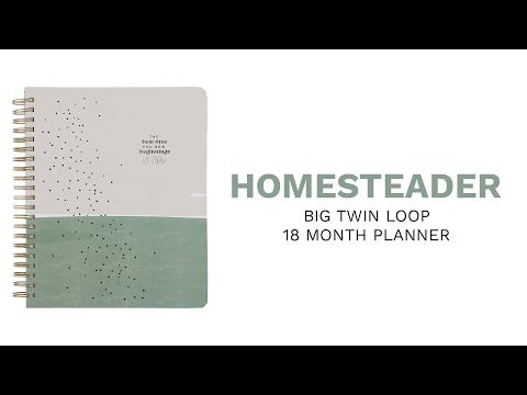 2023 Homesteader Twin Loop Happy Planner - Big Checklist Layout - 18 Months