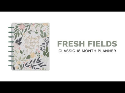 2023 Fresh Fields Happy Planner - Classic Dashboard Layout - 18 Months