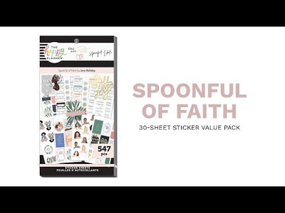 The Happy Planner x Spoonful of Faith Value Pack Stickers - Filled with Faith