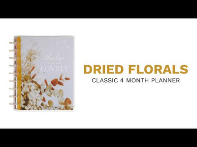 Undated Dried Florals Happy Planner - Classic Daily Layout - 4 Months