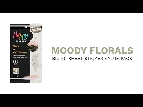 Moody Florals - Value Pack Stickers - Big