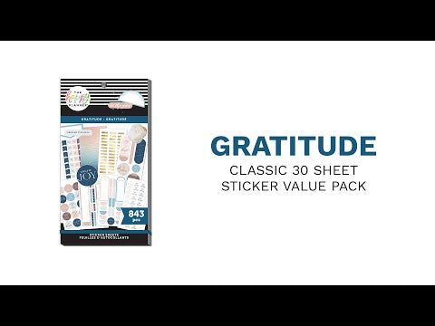 The Happy Planner Value Pack Stickers - Gratitude