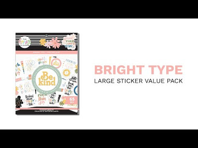 Large Value Pack Stickers - Bright Type