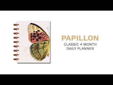 Undated Papillon Butterfly Classic Daily Planner - 4-Months