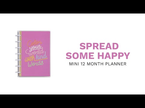2023 Spread Some Happy Happy Planner - Mini Colorblock Layout  - 12 Months