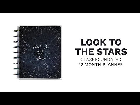 Undated Look to the Stars Happy Planner - Classic Vertical Layout - 12 Months
