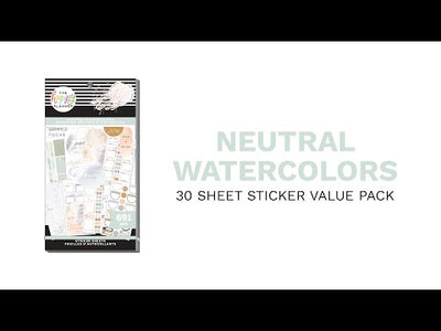 Value Pack Stickers - Neutral Watercolors