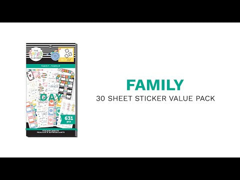 Value Pack Stickers for Crafts and Planners | Family Themed Stickers ...
