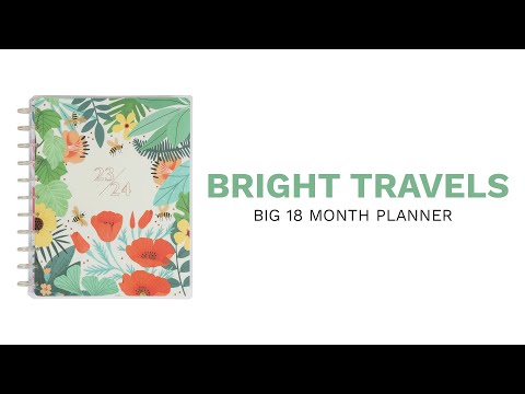 2023 Happy Planner x TÃ nia Garcia Bright Travels Planner - Big Vertical Layout - 18 Months