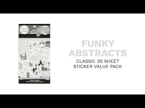 Abstract Preparation Sticker Value Pack Stickers - Funky Abstracts – Happy Planner