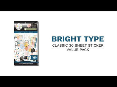 Value Pack Stickers - Bright Type