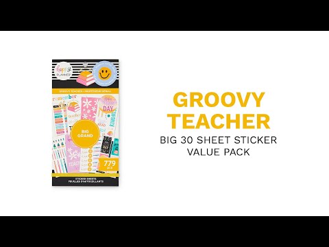 Value Pack Stickers Groovy Day Teacher - Big