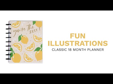 2023 Fun Illustrations Happy Planner - Classic Dashboard Layout - 18 Months