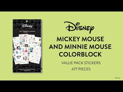 Disney Mickey Mouse and Minnie Mouse Color Block - Value Pack Stickers