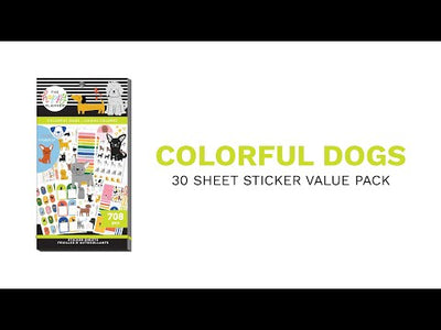 Value Pack Stickers - Colorful Dogs