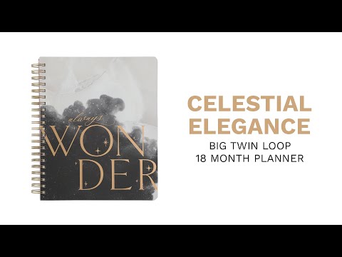 2023 Celestial Elegance Twin Loop Happy Planner - Big Horizontal Layout - 18 Months