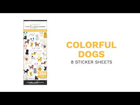Colorful Dogs - 8 Sticker Sheets