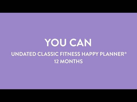 Undated You Can Classic Fitness Happy Planner - 12 Months
