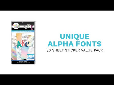 Value Pack Stickers - Unique Alpha Fonts