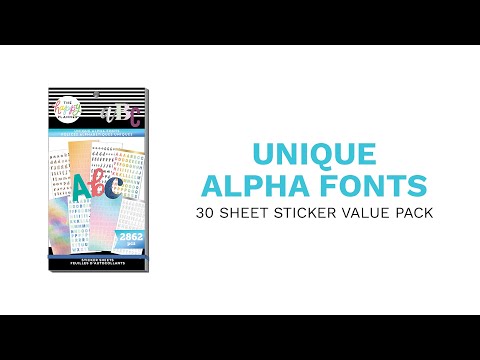 Value Pack Stickers - Unique Alpha Fonts