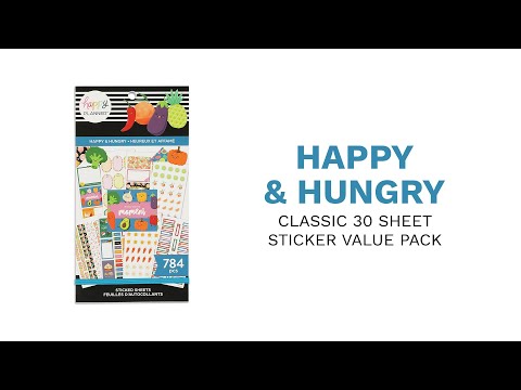 Food Hunger Sticker Value Pack Stickers - Happy & Hungry Food – Happy Planner