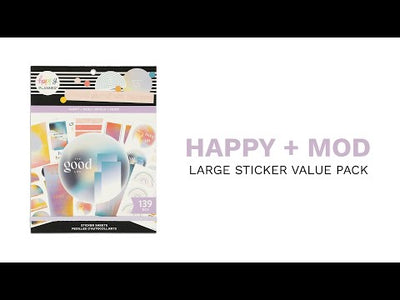 Large Value Pack Stickers - Happy + Mod