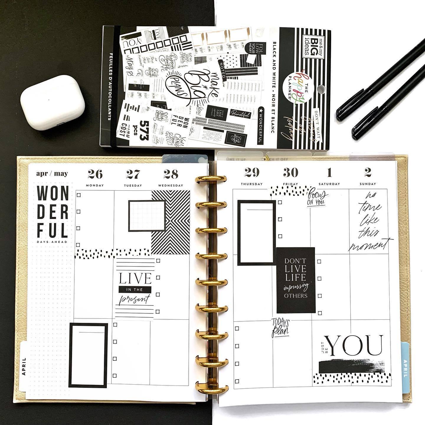 Value Pack Stickers - Gold & Black – The Happy Planner